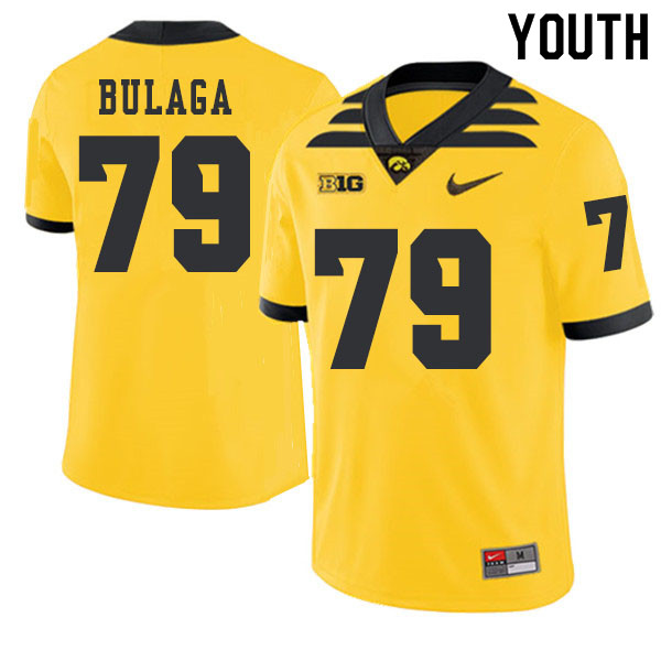 2019 Youth #79 Bryan Bulaga Iowa Hawkeyes College Football Alternate Jerseys Sale-Gold